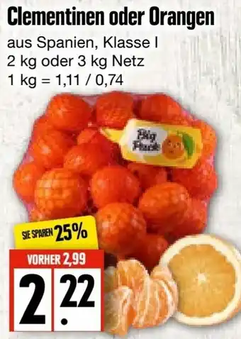 Edeka Frischemarkt Clementinen oder Orangen 2kg/3kg Angebot