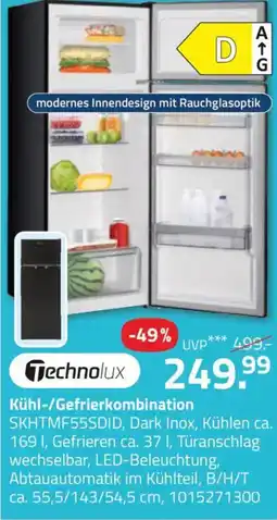 ROLLER Technolux Kühl-/Gefrierkombination SKHTMF55SDID Angebot