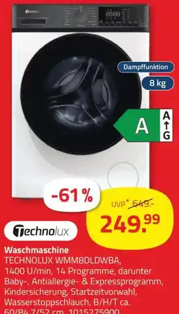 ROLLER Waschmaschine TECHNOLUX WMM8DLDWBA Angebot