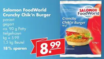 Handelshof Salomon FoodWorld Crunchy Chik'n Burger 1,5kg Beutel Angebot