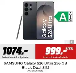 MediaMarkt SAMSUNG Galaxy S26 Ultra 256 GB Black Dual SIM Angebot