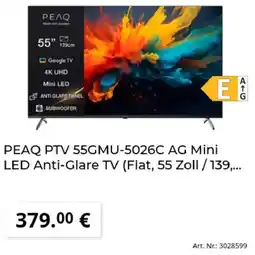 MediaMarkt PEAQ PTV 55GMU-5026C AG Mini LED Anti-Glare TV Angebot