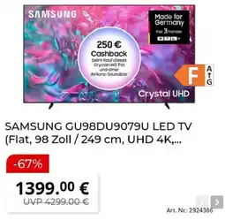 MediaMarkt SAMSUNG GU98DU9079U LED TV Angebot