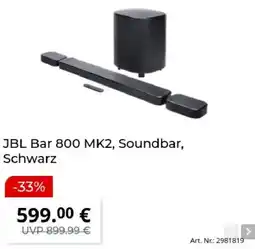 MediaMarkt JBL Bar 800 MK2, Soundbar, Schwarz Angebot