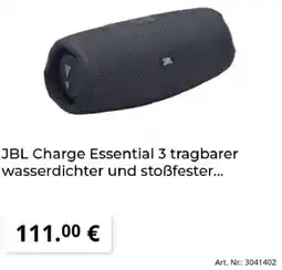 MediaMarkt JBL Charge Essential 3 tragbarer wasserdichter und stoẞfester... Angebot