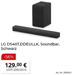MediaMarkt LG DS40T.DDEULLK, Soundbar, Schwarz Angebot
