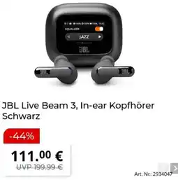 MediaMarkt JBL Live Beam 3, In-ear Kopfhörer Schwarz Angebot