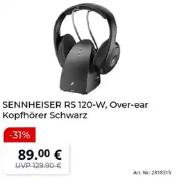 MediaMarkt SENNHEISER RS 120-W, Over-ear Kopfhörer Schwarz Angebot