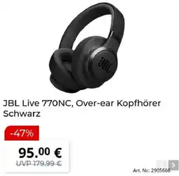 MediaMarkt JBL Live 770NC, Over-ear Kopfhörer Schwarz Angebot