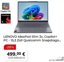 MediaMarkt LENOVO IdeaPad Slim 3x, Copilot+ PC Angebot