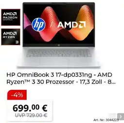 MediaMarkt HP OmniBook 3 17-dp0331ng - AMD Ryzen 3 30 Prozessor Angebot