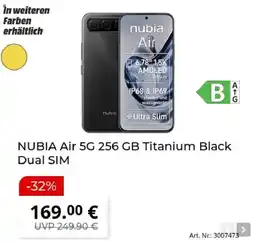 MediaMarkt NUBIA Air 5G 256 GB Titanium Black Dual SIM Angebot