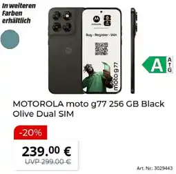 MediaMarkt MOTOROLA moto g77 256 GB Black Olive Dual SIM Angebot