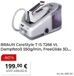 MediaMarkt BRAUN CareStyle 7 IS 7266 VI, Dampfstoẞ 550g/min Angebot