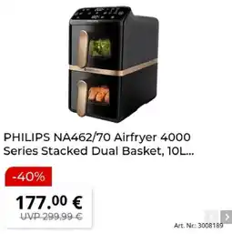 MediaMarkt PHILIPS NA462/70 Airfryer 4000 Series Stacked Dual Basket Angebot