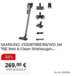 MediaMarkt SAMSUNG VS20B75BDR5/WD Jet 75E Wet & Clean Stielsauger Angebot