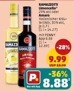 PENNY RAMAZZOTTI Limoncello oder Amaro Angebot