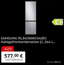 MediaMarkt SAMSUNG RL34C600CSA/EG Kühlgefrierkombination Angebot