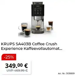 MediaMarkt KRUPS SA403B Coffee Crush Experience Kaffeevollautomat Angebot