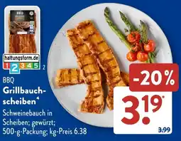 Aldi Süd ВВО Grillbauchscheiben Angebot