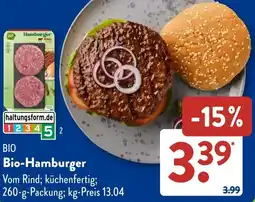 Aldi Süd BIO Bio-Hamburger Angebot