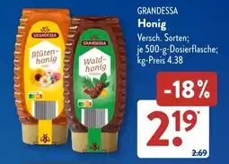 Aldi Süd GRANDESSA Honig Angebot