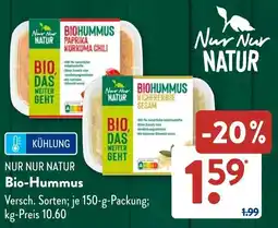 Aldi Süd NUR NUR NATUR Bio-Hummus Angebot