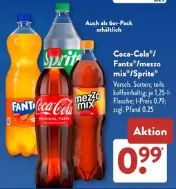 Aldi Süd Coca-Cola/ Fanta/mezzo mix/Sprite Angebot