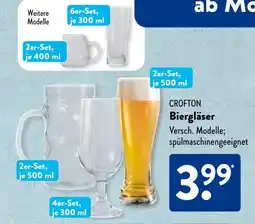 Aldi Süd CROFTON Biergläser Angebot