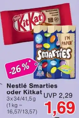 Wiglo Wunderland Nestlé Smarties oder Kitkat Angebot