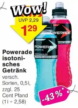Wiglo Wunderland Powerade isotonisches Getränk Angebot