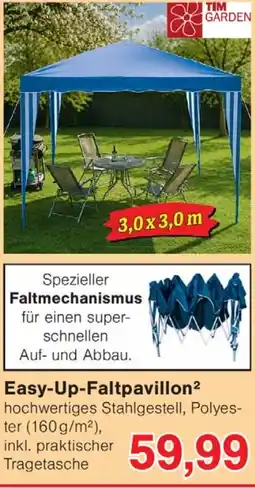 Wiglo Wunderland TIM GARDEN Easy-Up-Faltpavillon Angebot
