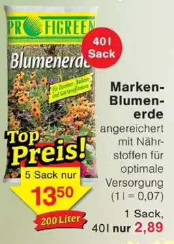 Wiglo Wunderland PROFIGREEN Marken Blumenerde Angebot