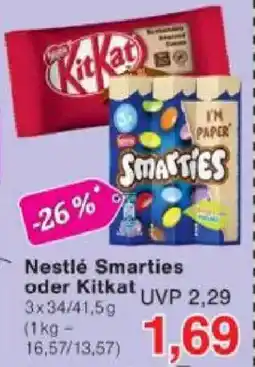 Jawoll Nestlé Smarties oder Kitkat Angebot