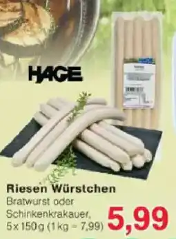 Jawoll HAGE Riesen Würstchen Angebot