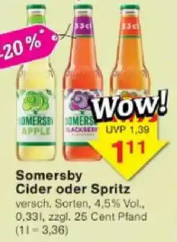 Jawoll Somersby Cider oder Spritz Angebot