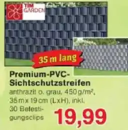Jawoll TIM GARDEN Premium-PVC-Sichtschutzstreifen Angebot