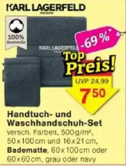 Jawoll KARL LAGERFELD Handtuch- und Waschhandschuh-Set Angebot