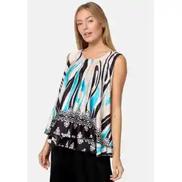 Netto Marken-Discount PM SELECTED Damen Blusentop Sommer Sleeveless Overlay Satin Muster Top PM33 Angebot