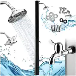Netto Marken-Discount tectake Solardusche, 35 Liter, Regenduschkopf mit Kugelgelenk, extra Wasserhahn Angebot