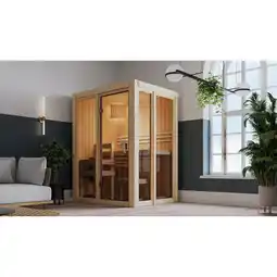 Netto Marken-Discount Karibu 68 mm Sauna Ida 3 inkl. Ofen 3,6 kW intgr. Strg Angebot