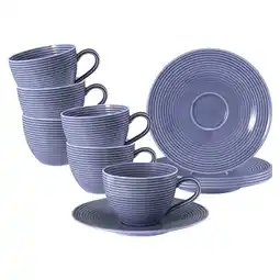 Netto Marken-Discount Seltmann Weiden Kaffeetassen mit Untertassen Beat Color Glaze 260 ml 6er Set Angebot