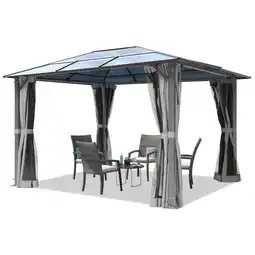 Netto Marken-Discount TOOLPORT Hardtop Gartenpavillon Moonlight Deluxe , inkl. 4 Seitenteile 3x3.65 m Angebot