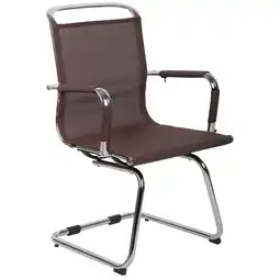 Netto Marken-Discount CLP Besucherstuhl Barnet Mesh I Mit Armlehne Und Chrom-Gestell I Atmungsaktiver Netz-Bezug Angebot