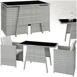 Netto Marken-Discount tectake Rattan Sitzgruppe, für 2 Personen, UV-beständig, zusammenschiebbar Angebot