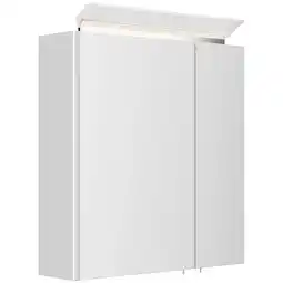 Netto Marken-Discount Spiegelschrank 60cm inkl. Design LED-Lampe und Glasböden weiss hochglanz Angebot