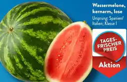 Aldi Süd Wassermelone, kernarm, lose Angebot