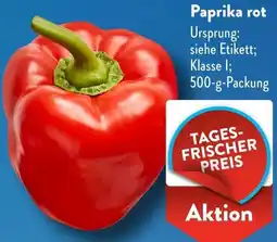 Aldi Süd Paprika rot Angebot