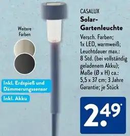 Aldi Süd CASALUX Solar Gartenleuchte Angebot