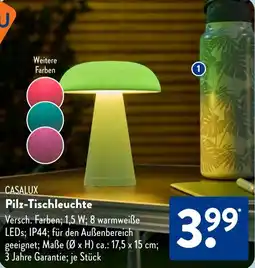 Aldi Süd CASALUX Pilz-Tischleuchte Angebot